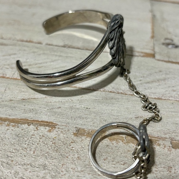 ❤️Vintage 95’ Signed EJC American Eagle & Chain Ring - Picture 3 of 3